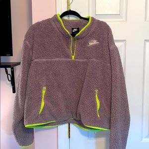 Nike Cropped Sherpa Half-Zip Jacket